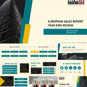 Professional PowerPoint Template for Business Reports – Free Download